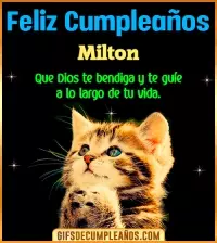 GIF Feliz Cumpleaños te guíe en tu vida Milton
